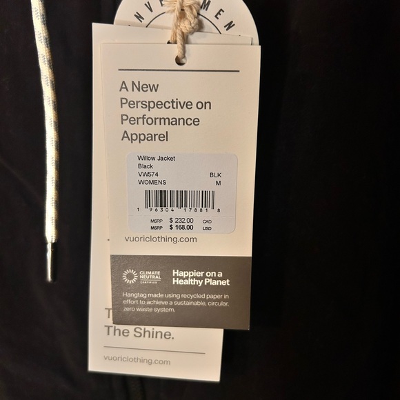 NWT VUORI Women’s Willow Jacket- Black/ Size Medium - Picture 11 of 14